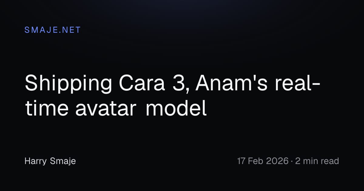 Preview artwork for Shipping Cara 3, Anam's real-time avatar model