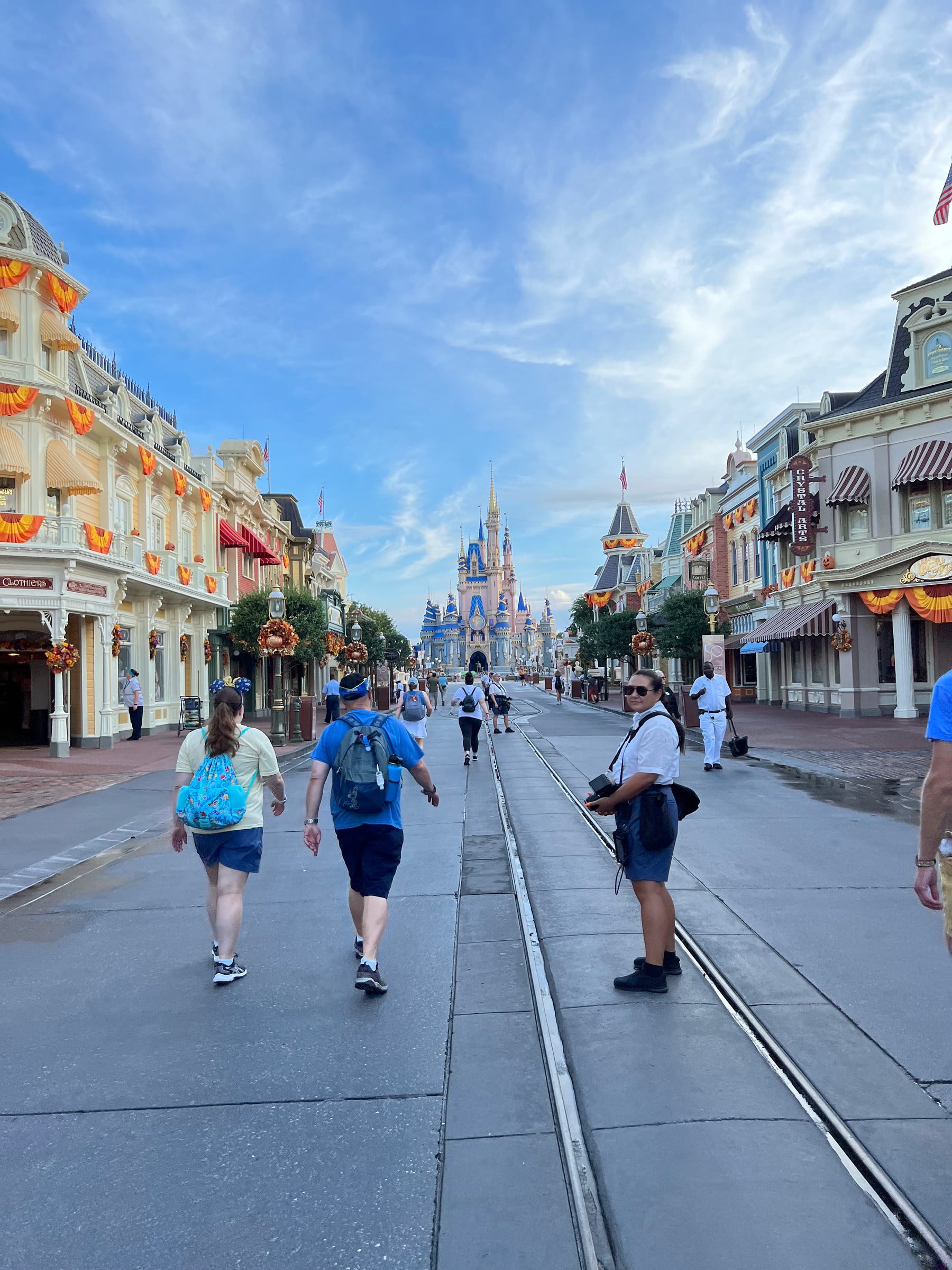 Main Street and Cinderella Castle on our first park day.