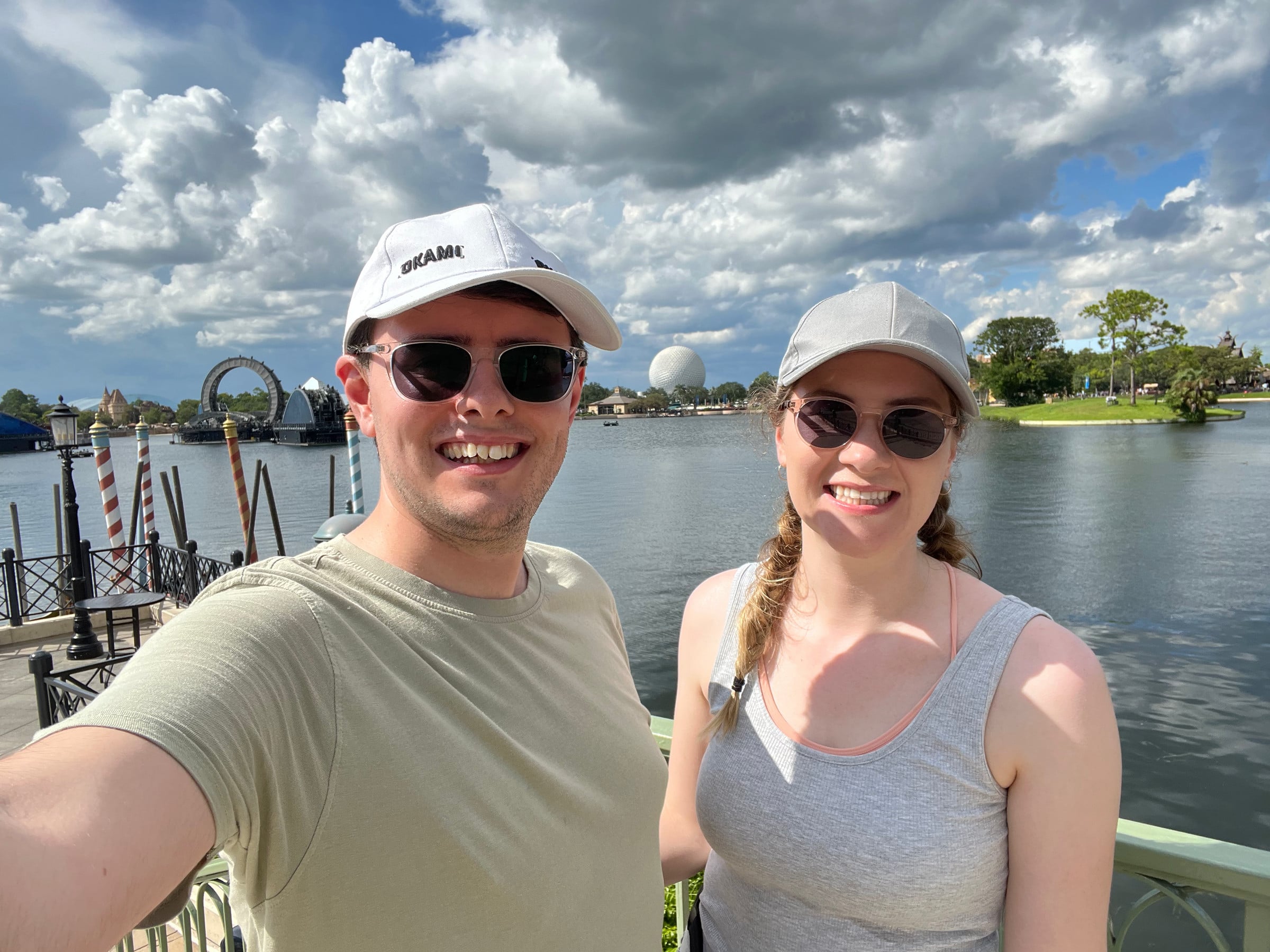 Beside World Showcase Lagoon.