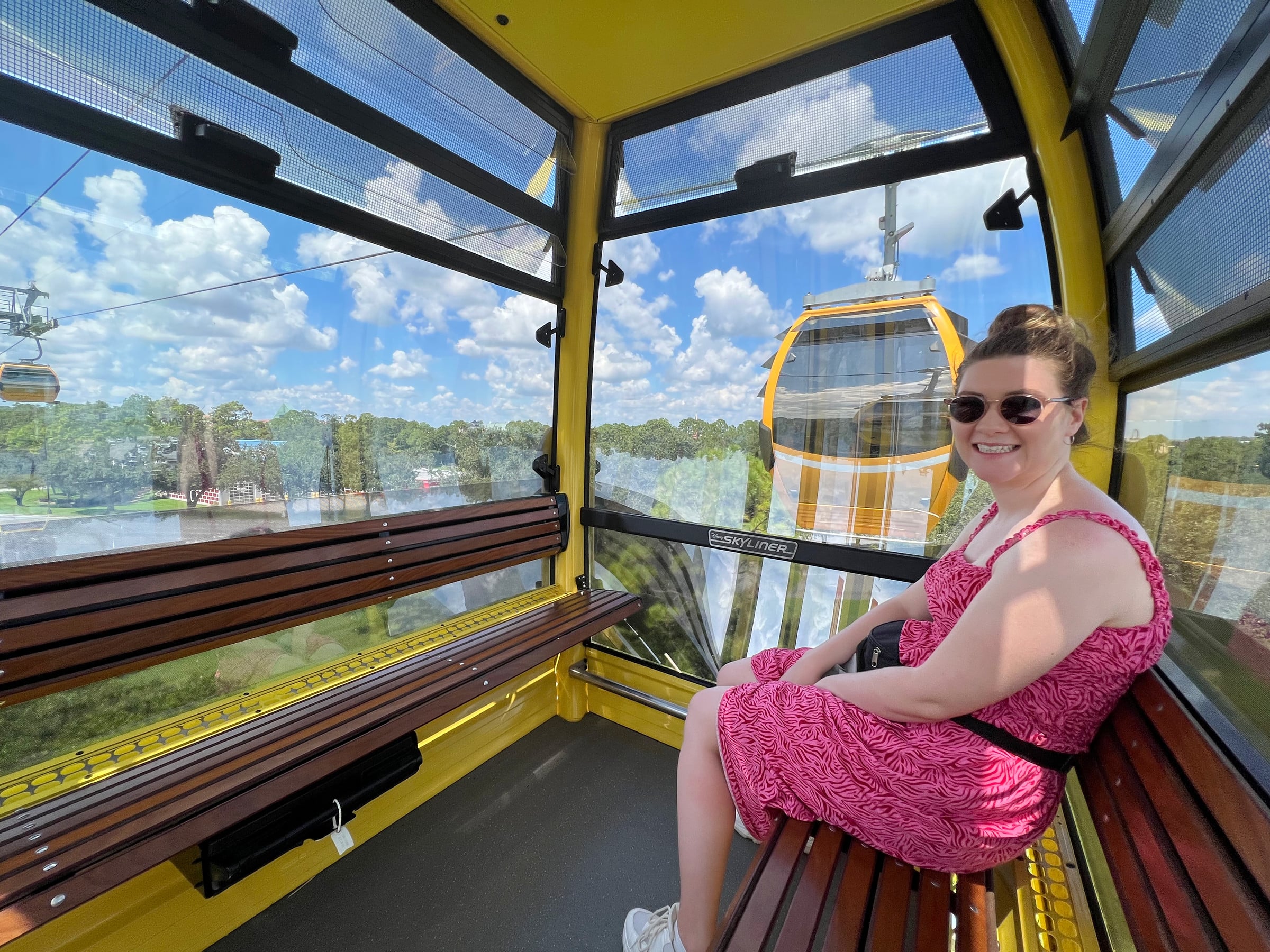 Lucy in our Skyliner cabin.