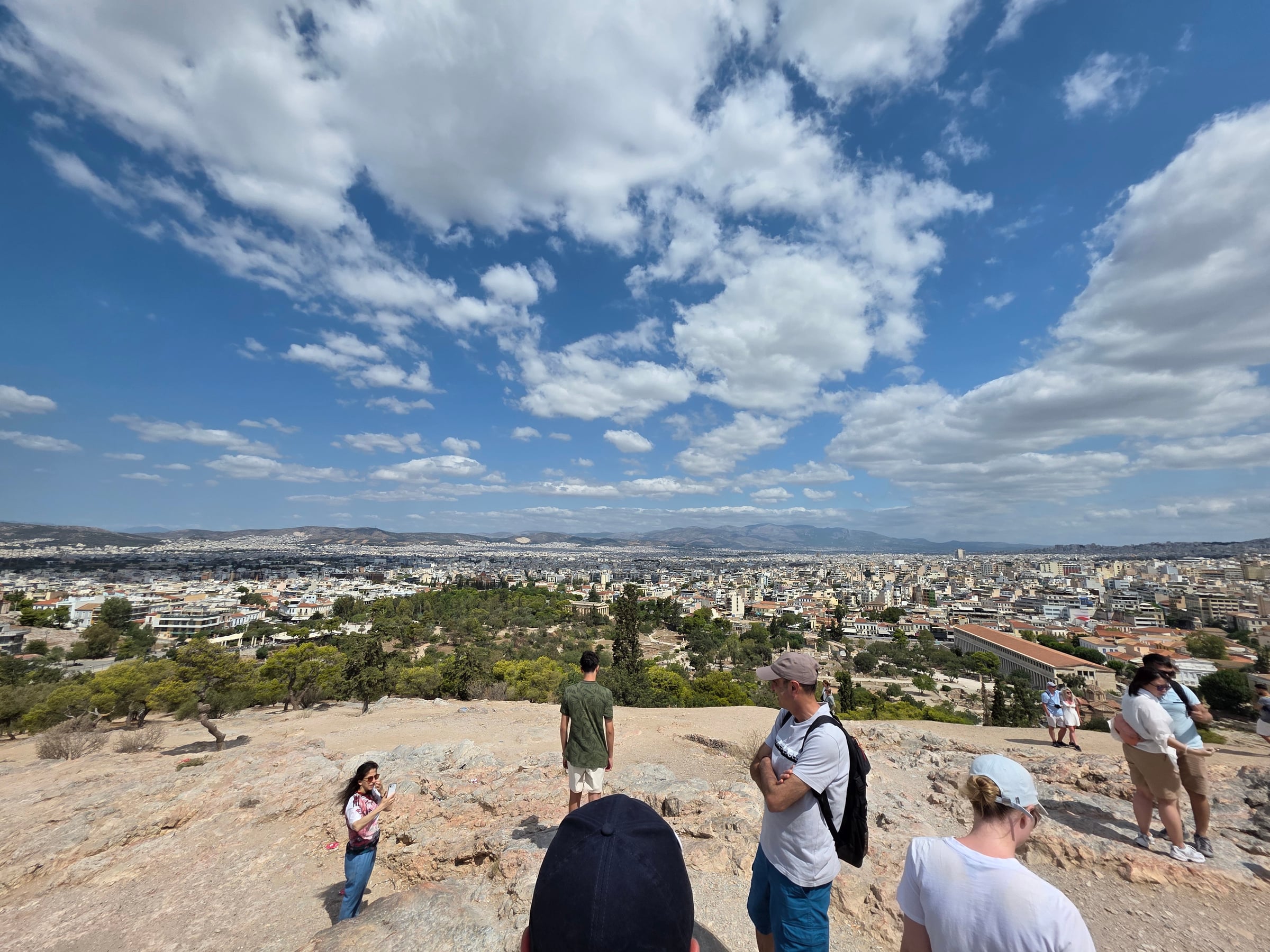 Athens spread out below the Acropolis.