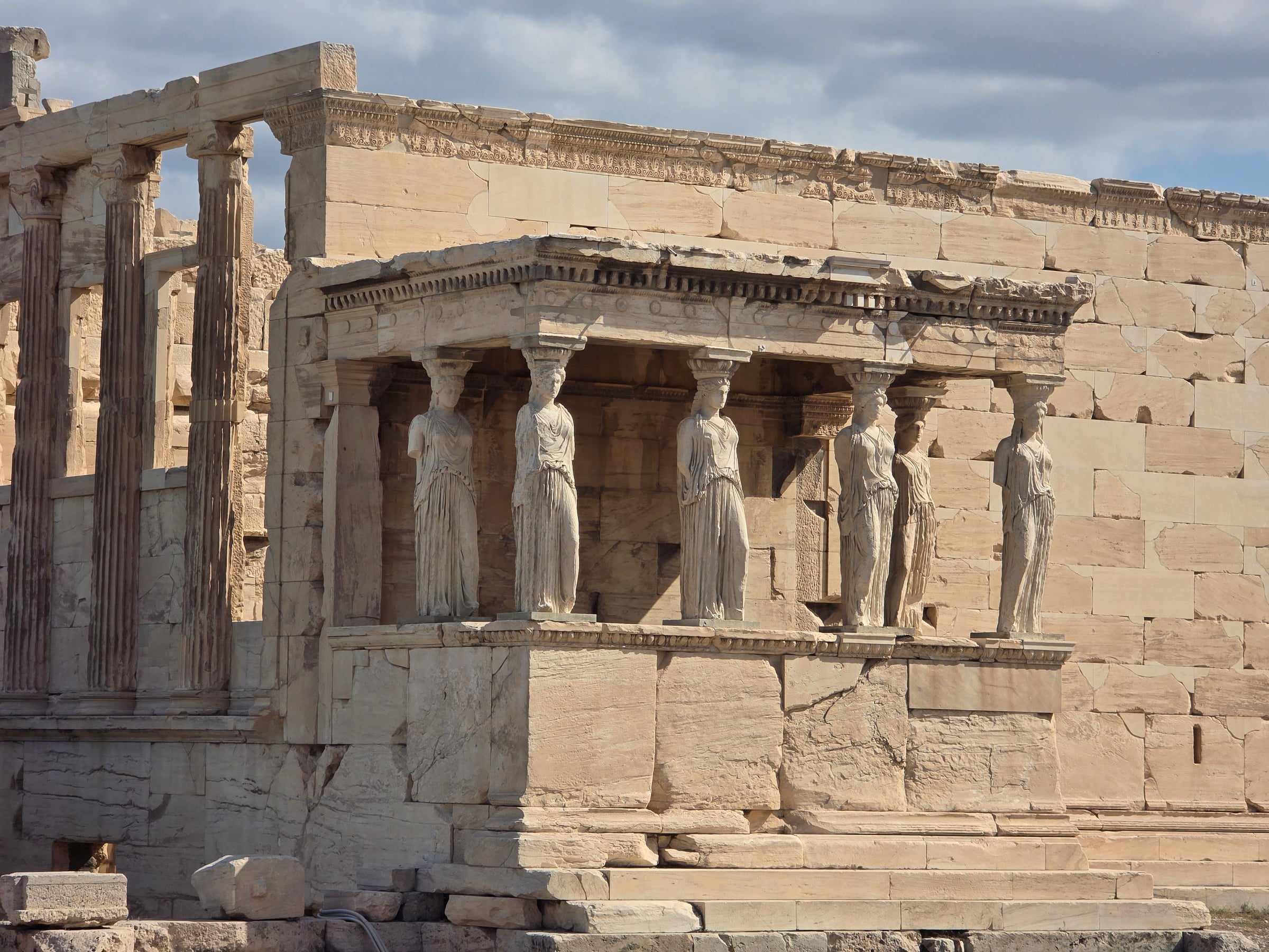 The Caryatid porch of the Erechtheion.