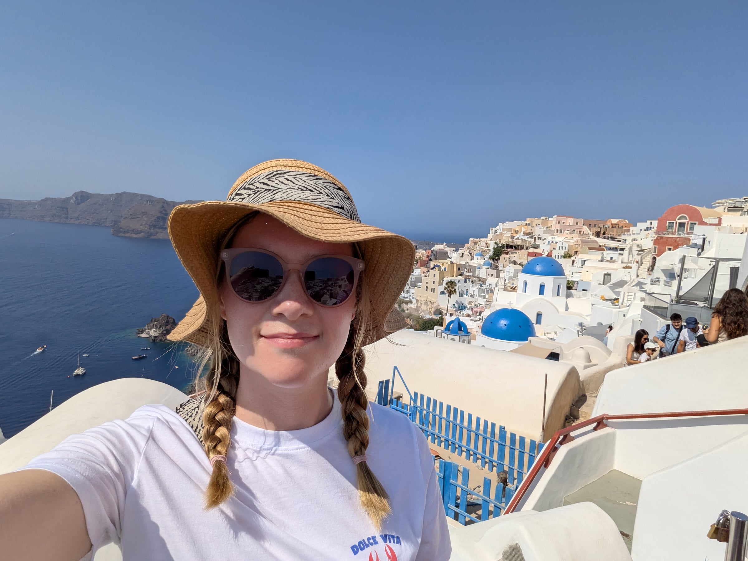 Lucy above the caldera.