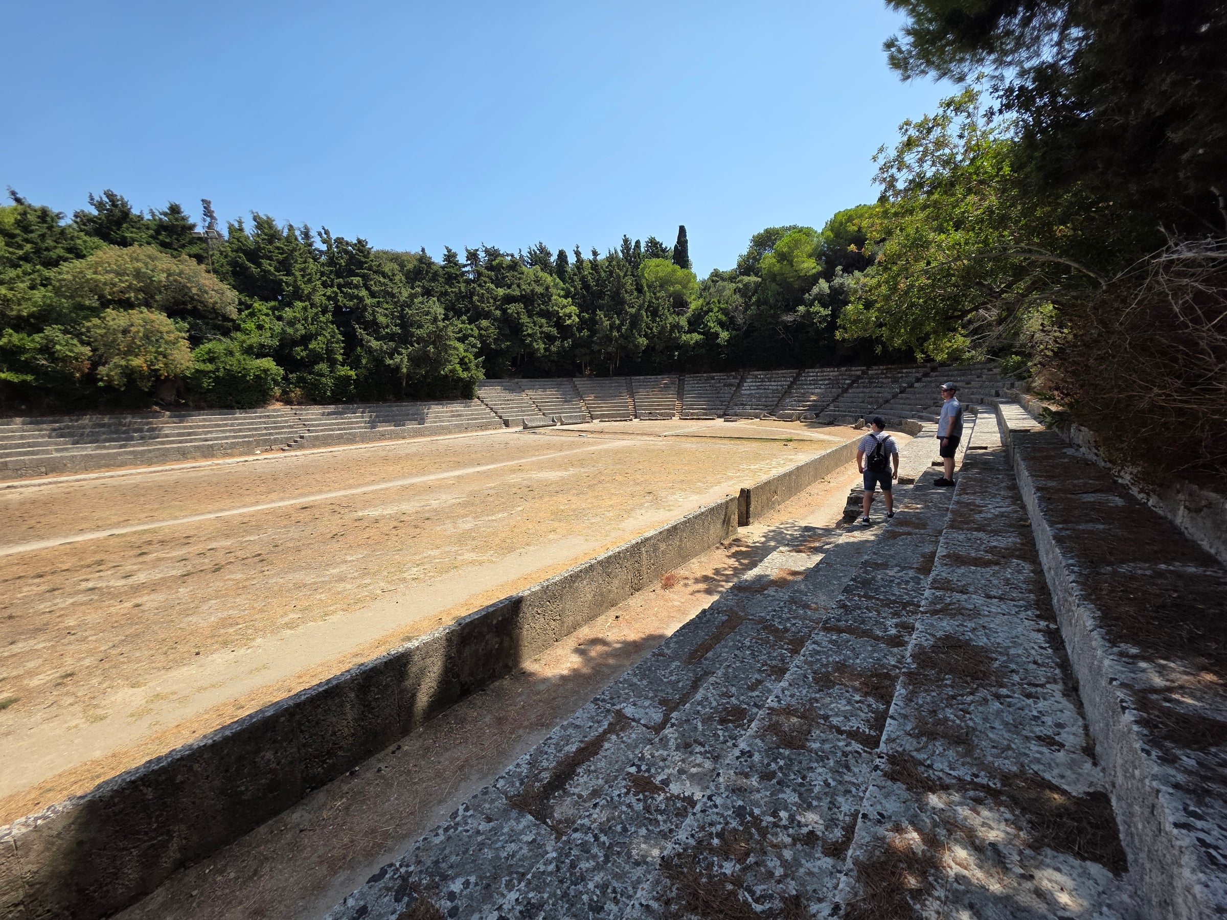 The ancient stadium on the hill above Rhodes.