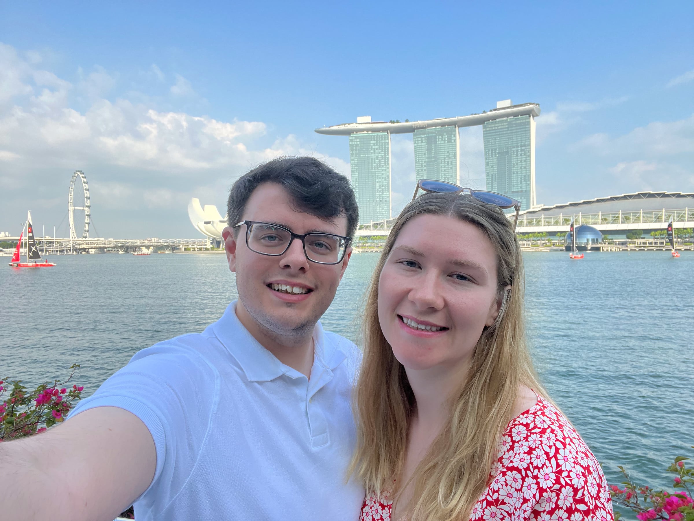 Our first afternoon by Marina Bay.