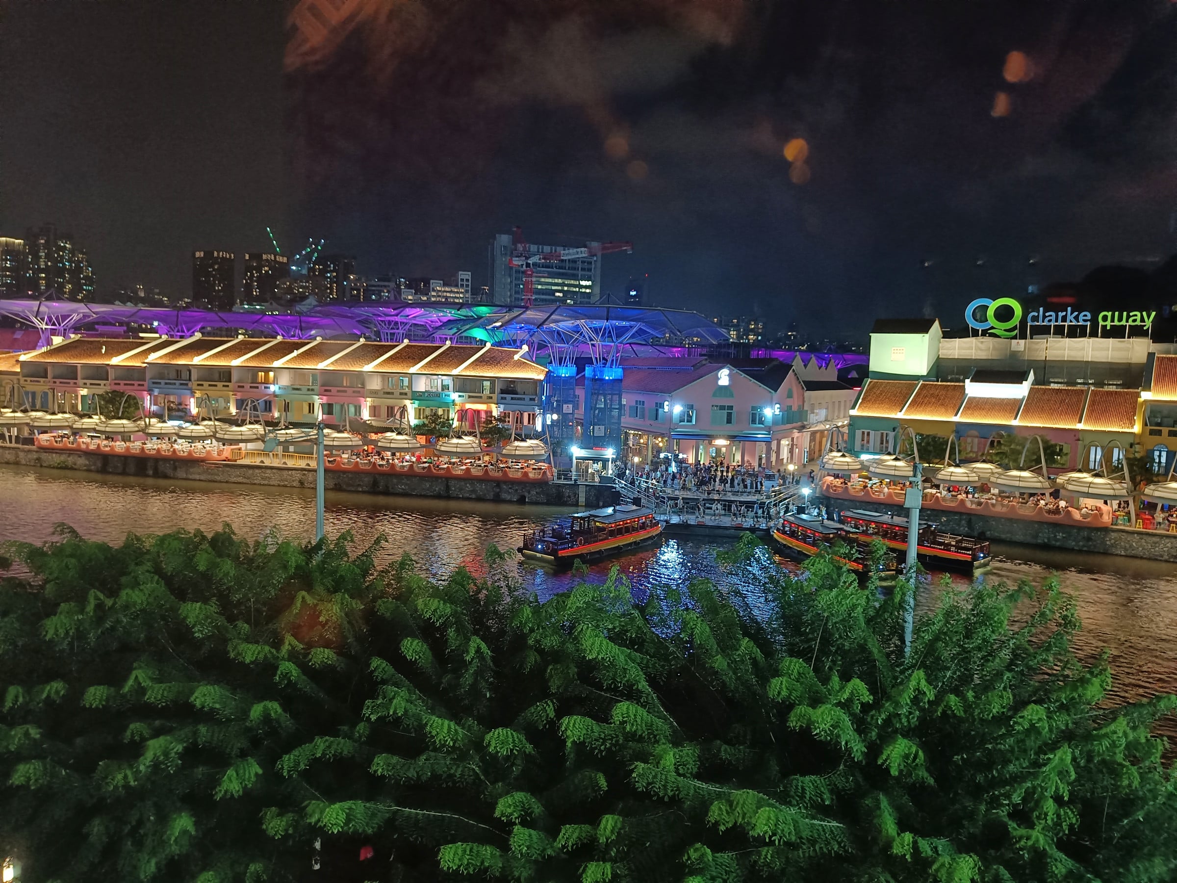 Clarke Quay on our first evening.