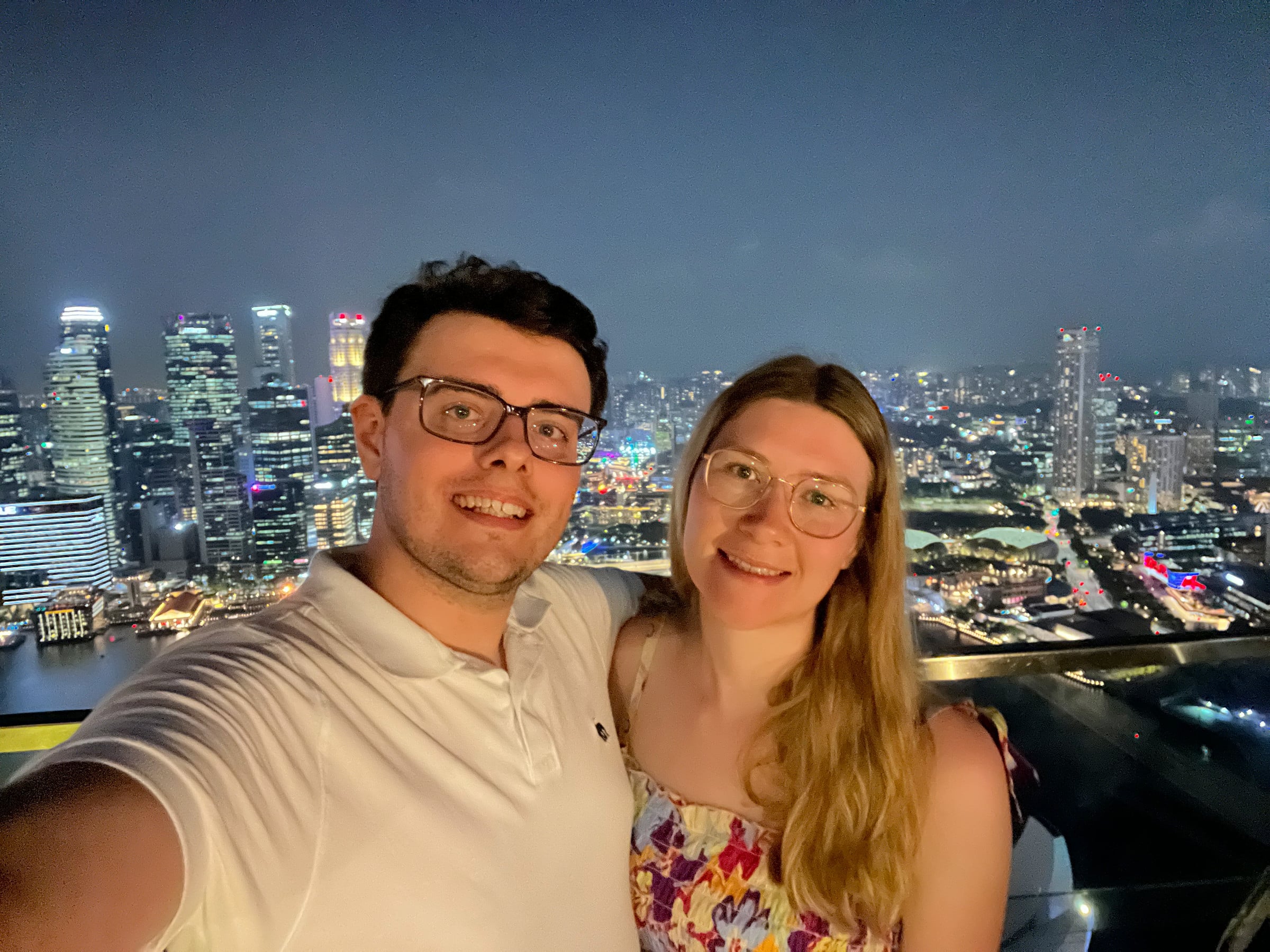 Singapore after dark, from Marina Bay Sands.
