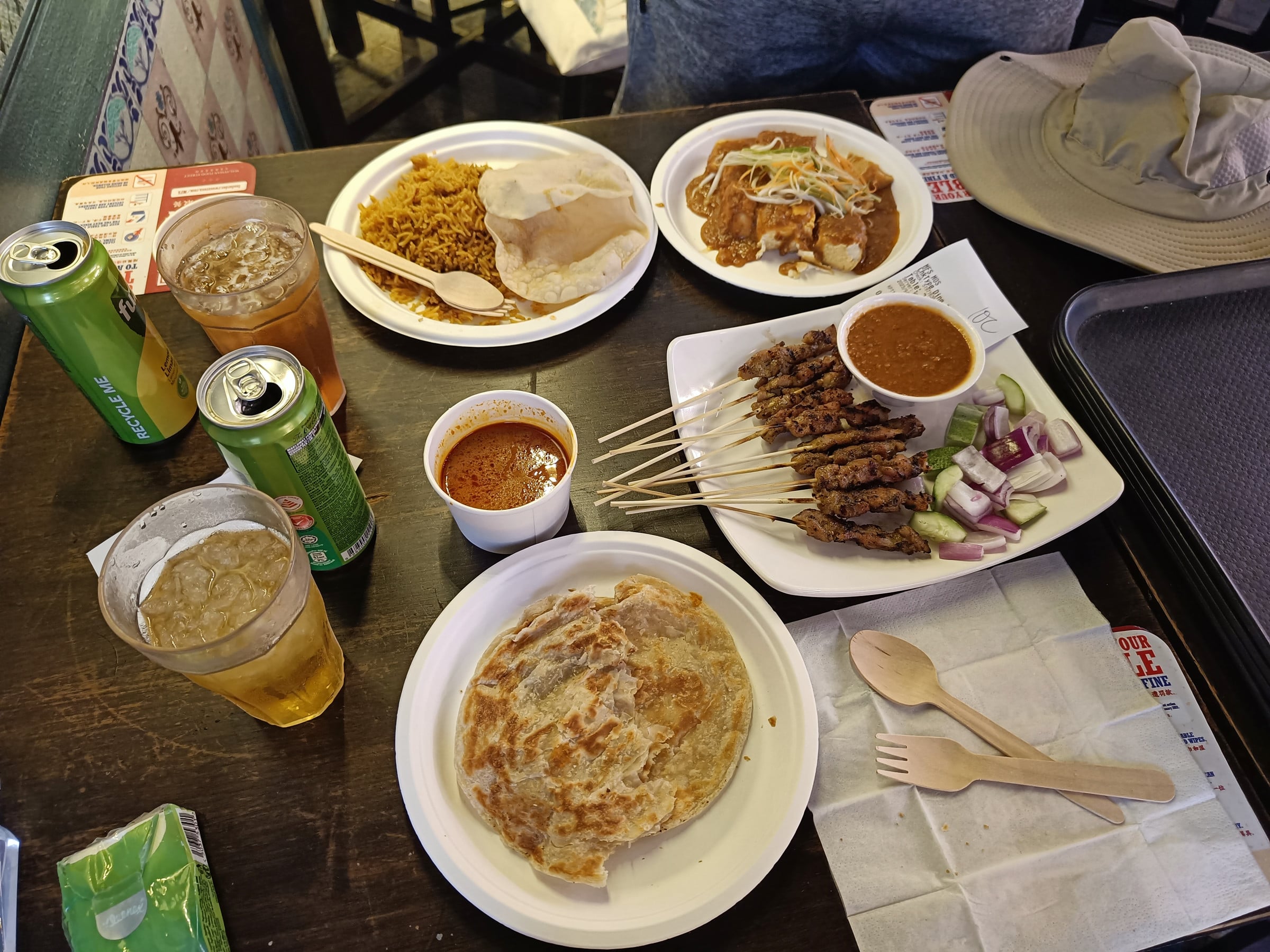 Prata and satay at Malaysian Food Street.