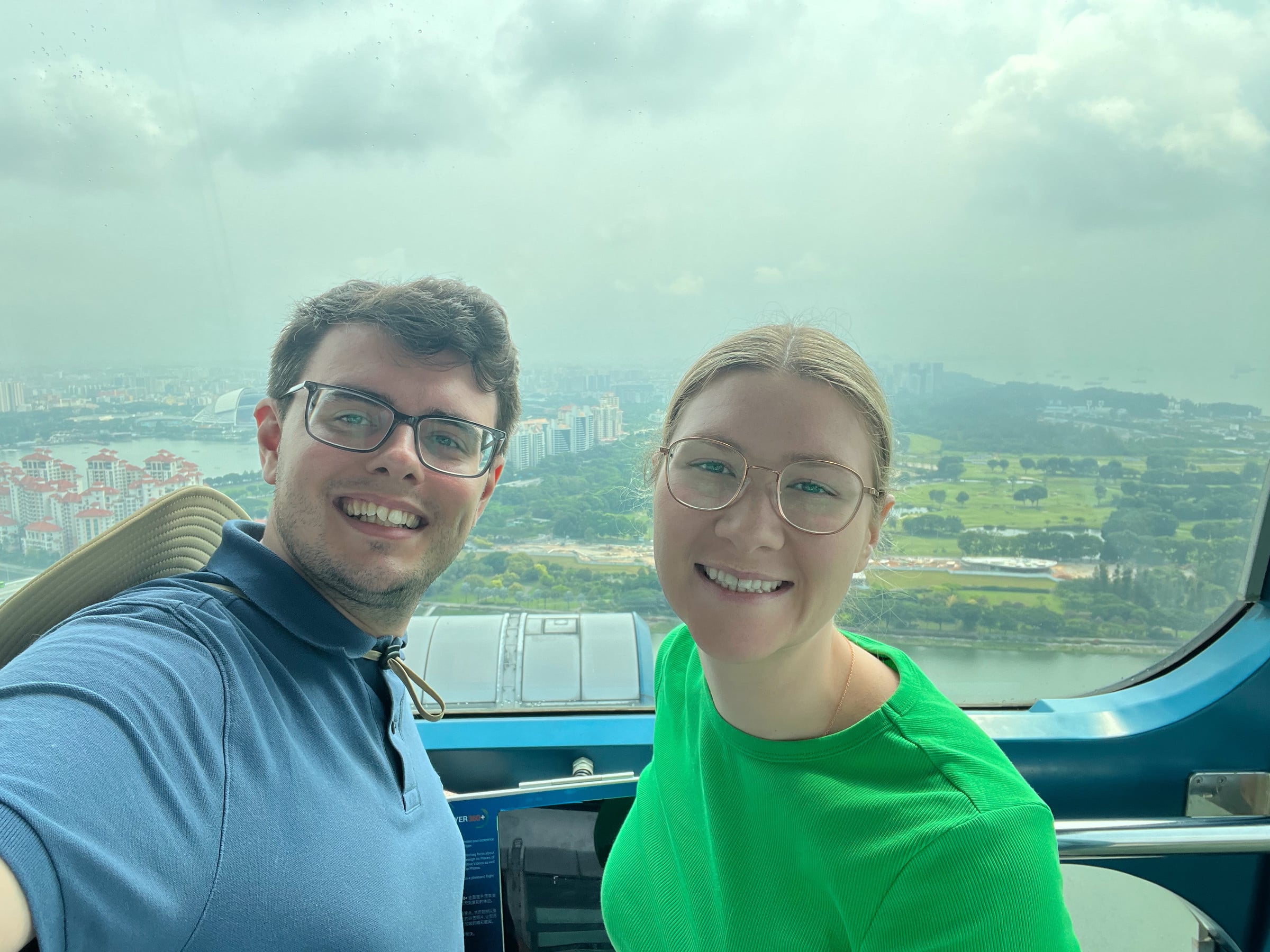 A different view of the city from the Singapore Flyer.
