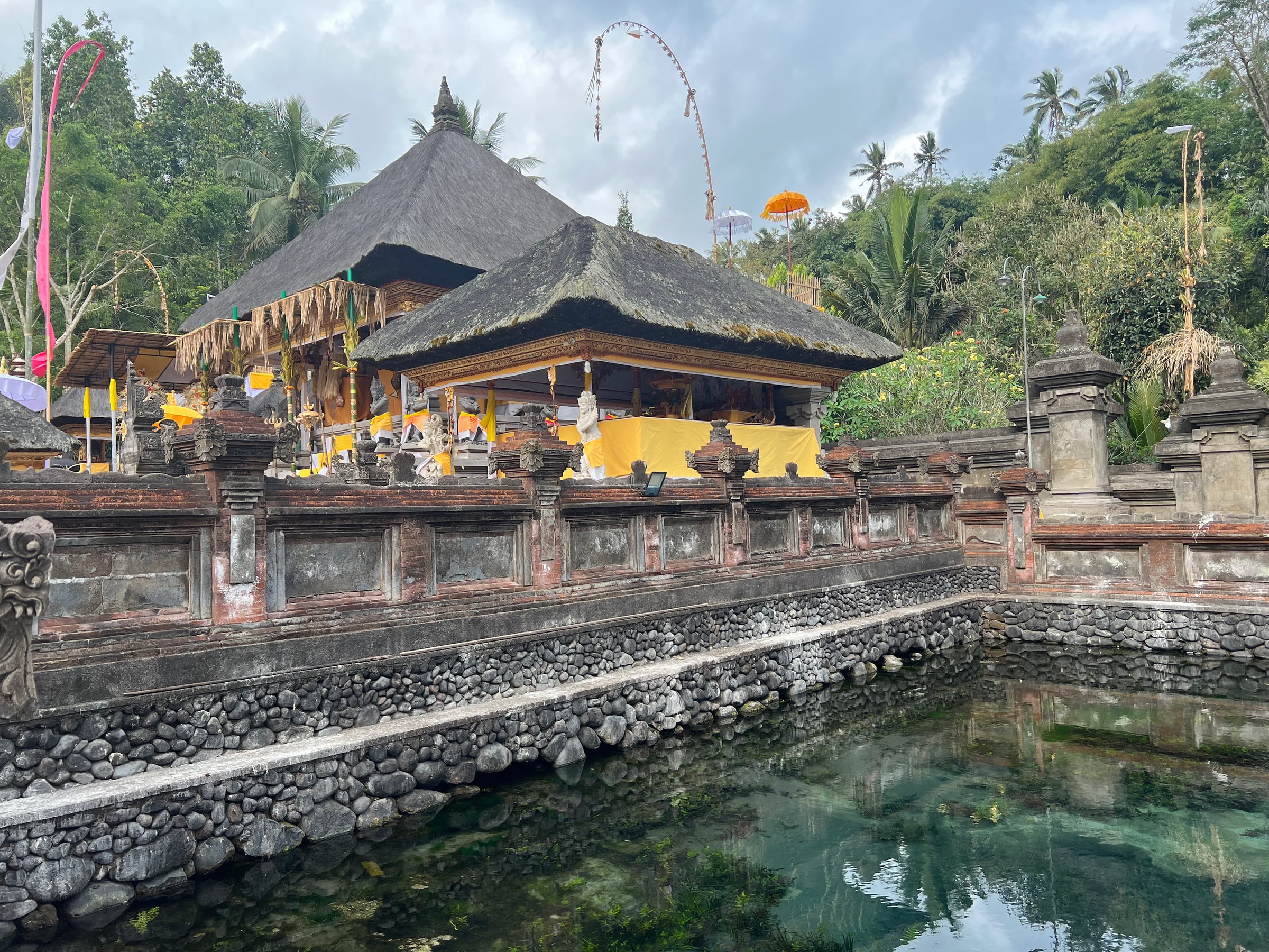 The pools and temple buildings at Tirta Empul.