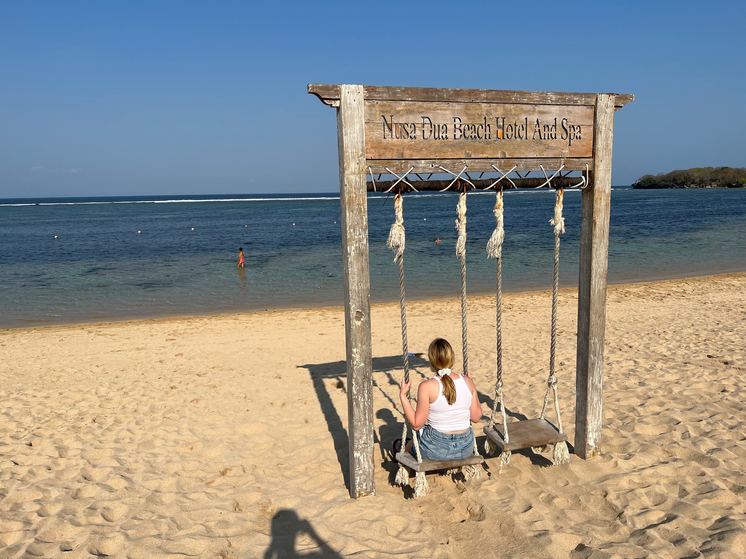 The beach swing at Nusa Dua.