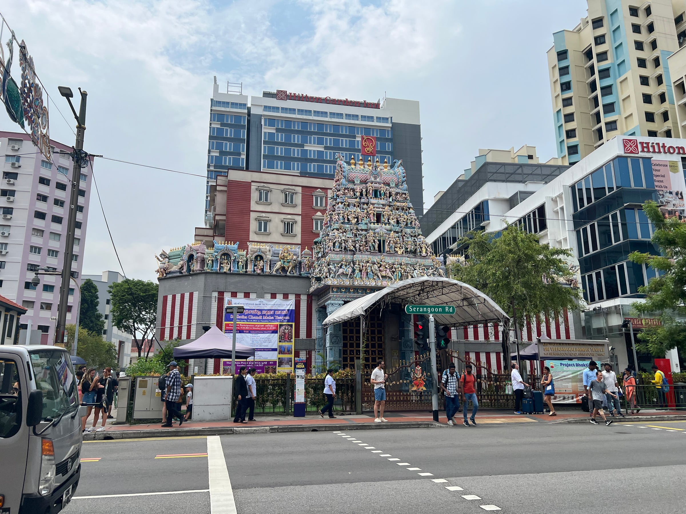 Sri Veeramakaliamman Temple on Serangoon Road, Little India.