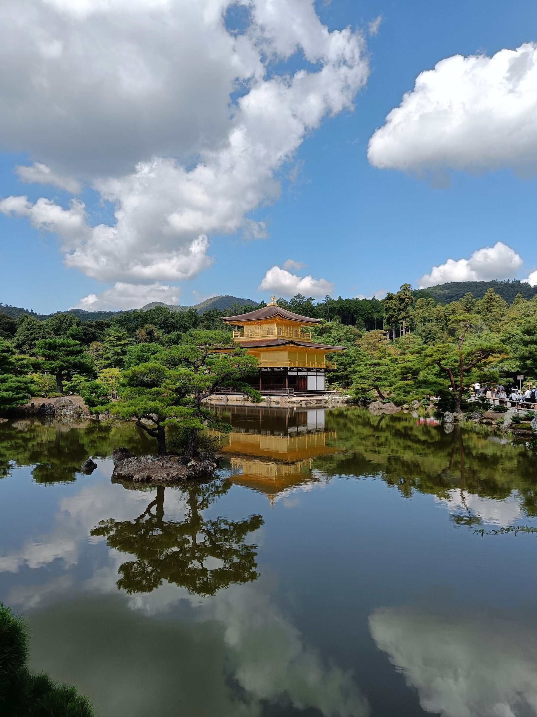 Kinkaku-ji reflected in the pond.