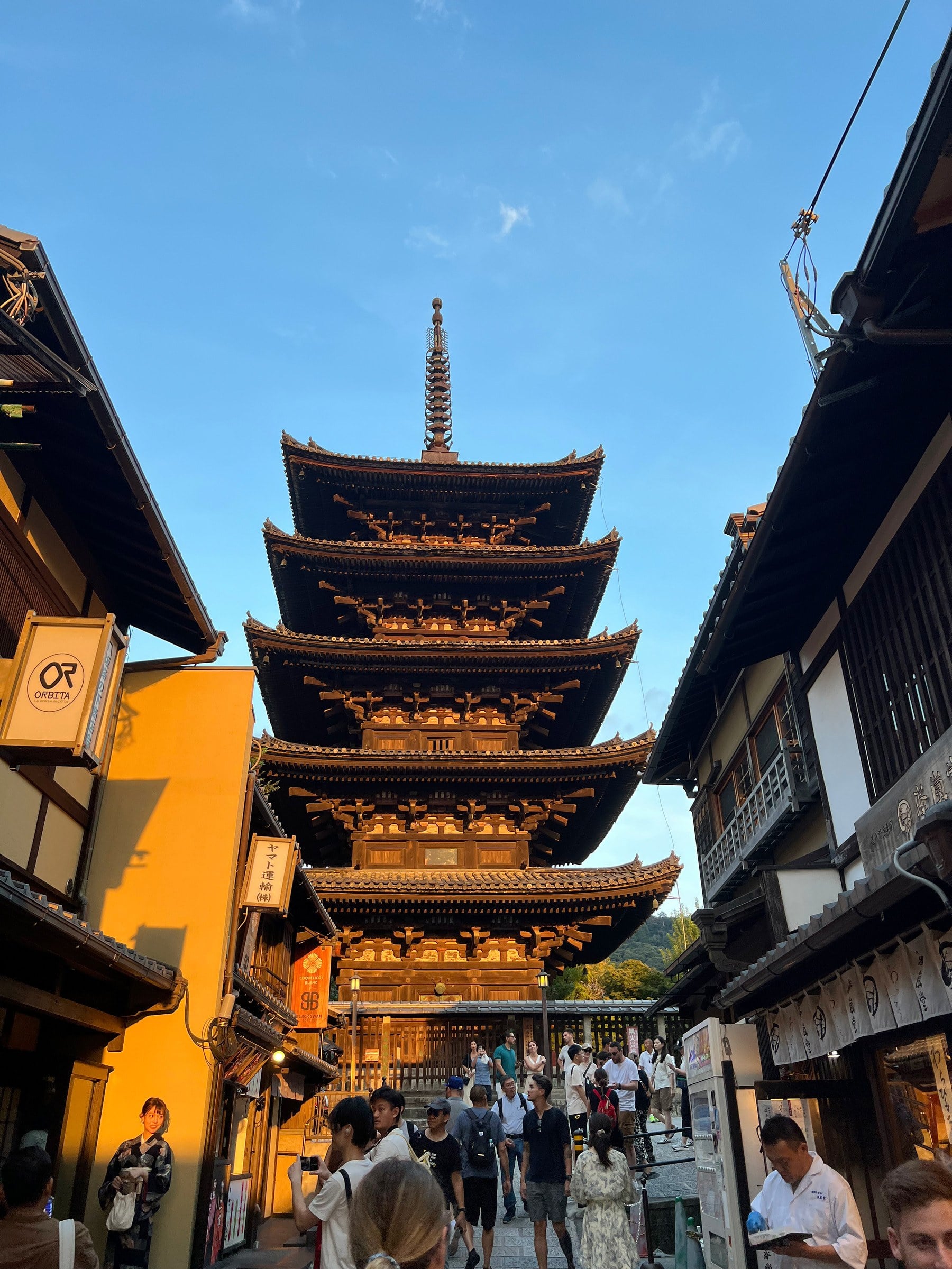 Yasaka Pagoda in the evening light.