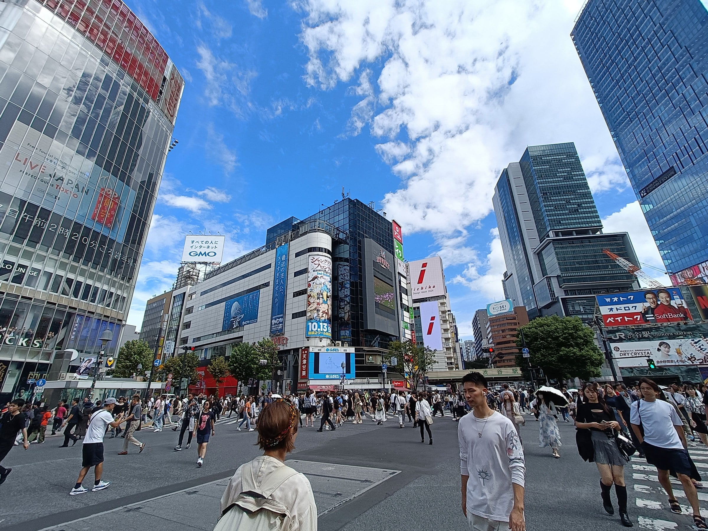Shibuya at street level.