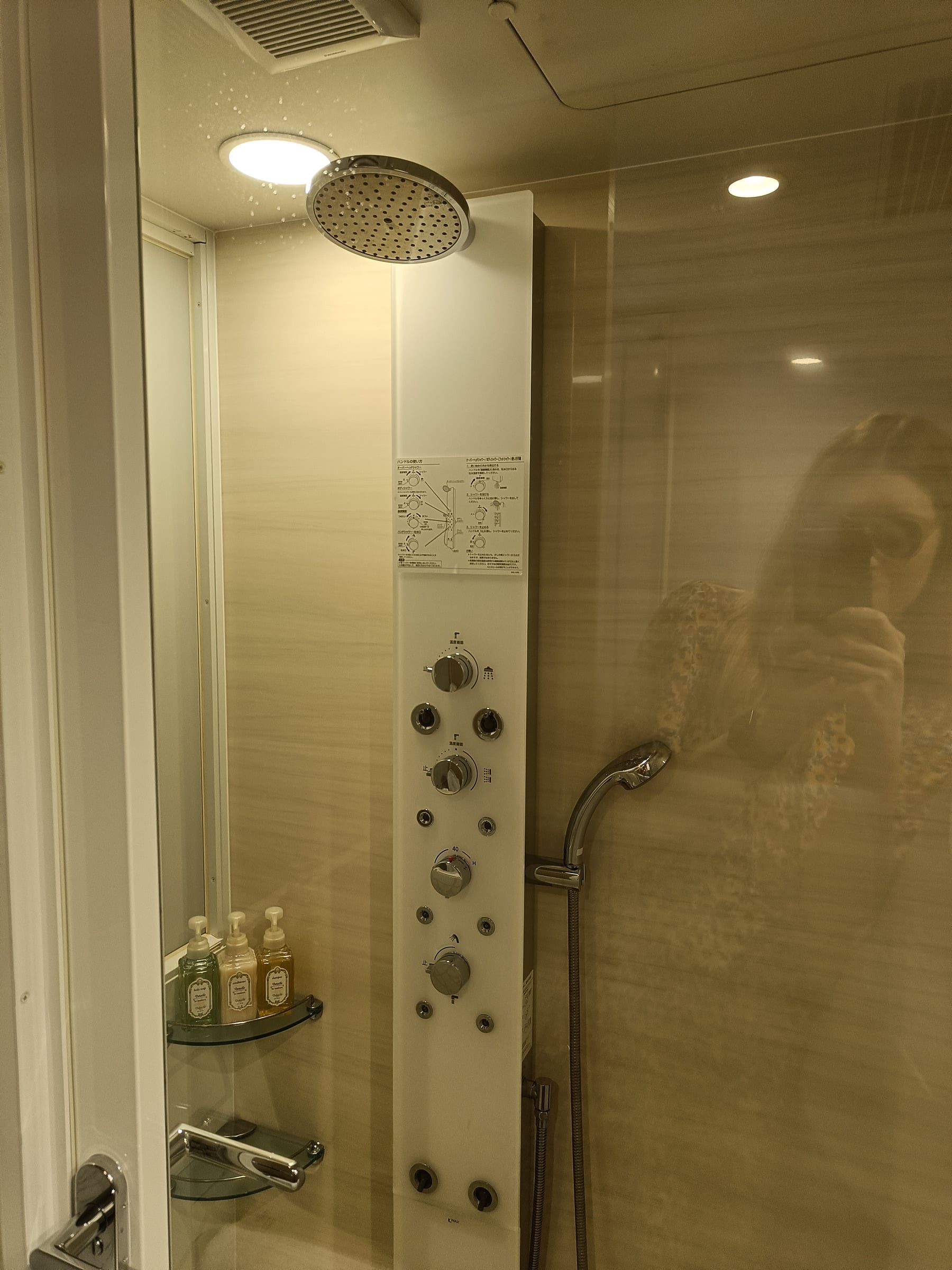 The shower in our room at Grand Bach.