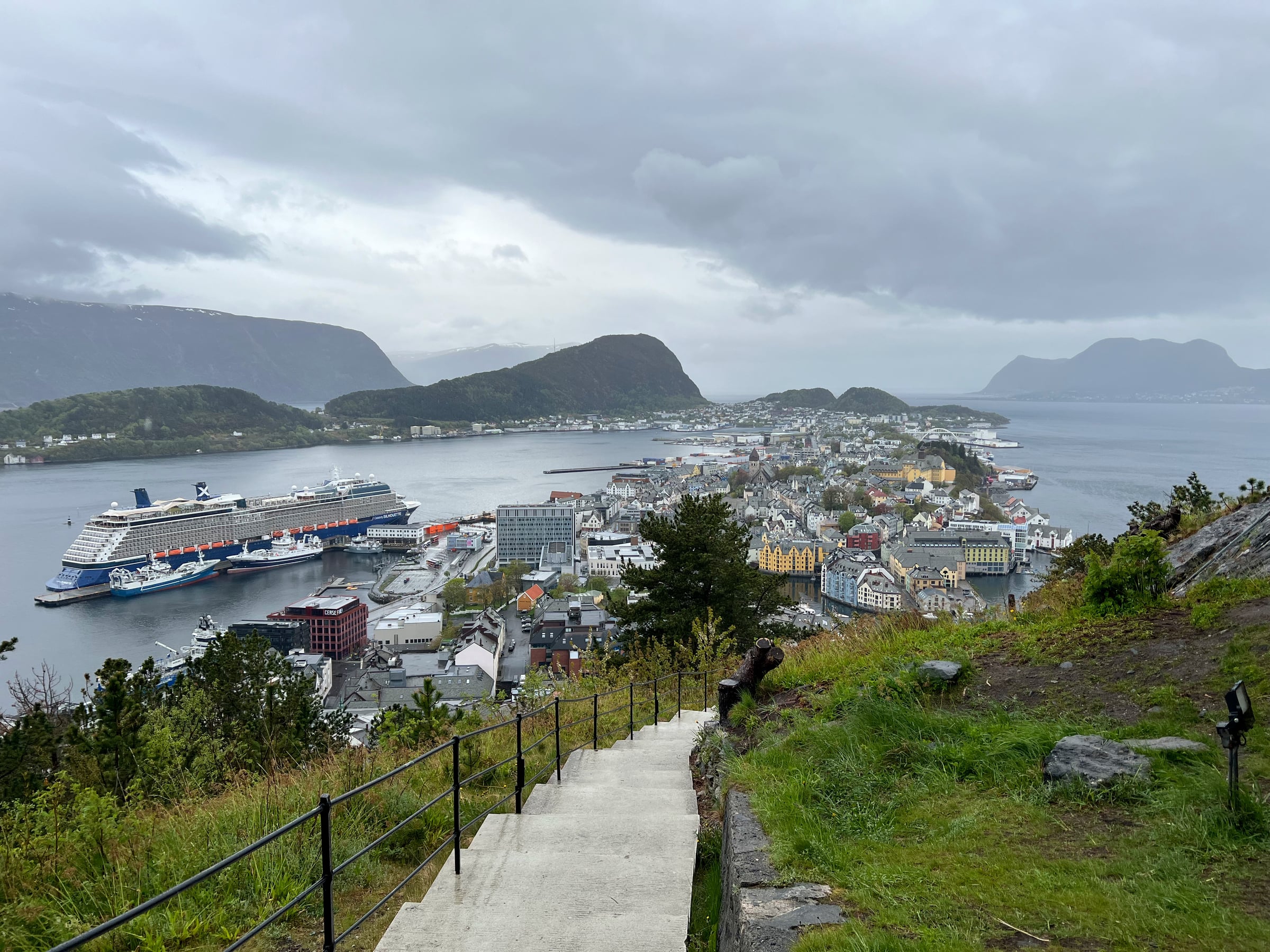 Ålesund from the Aksla viewpoint.
