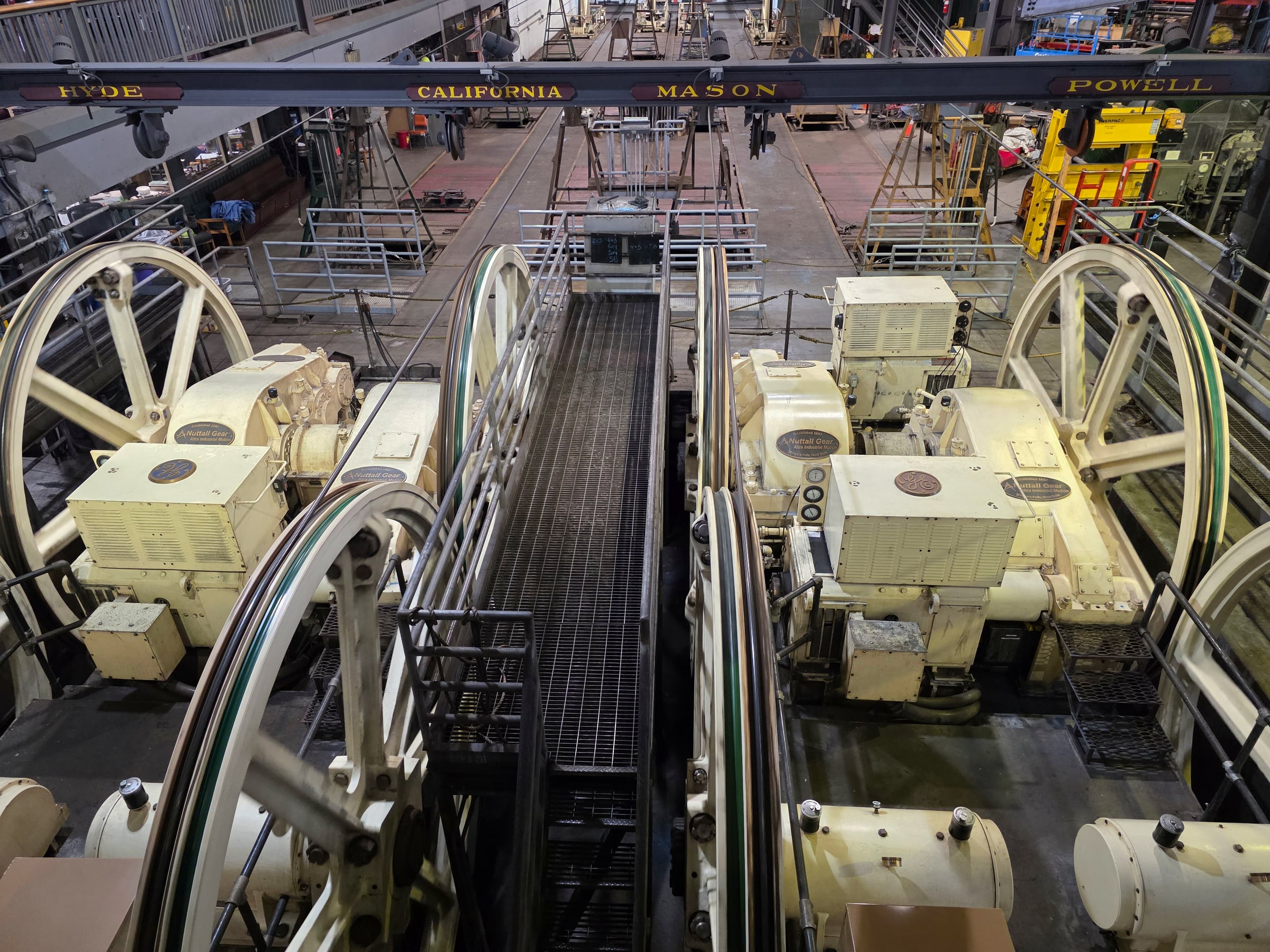 Inside the Cable Car Museum.