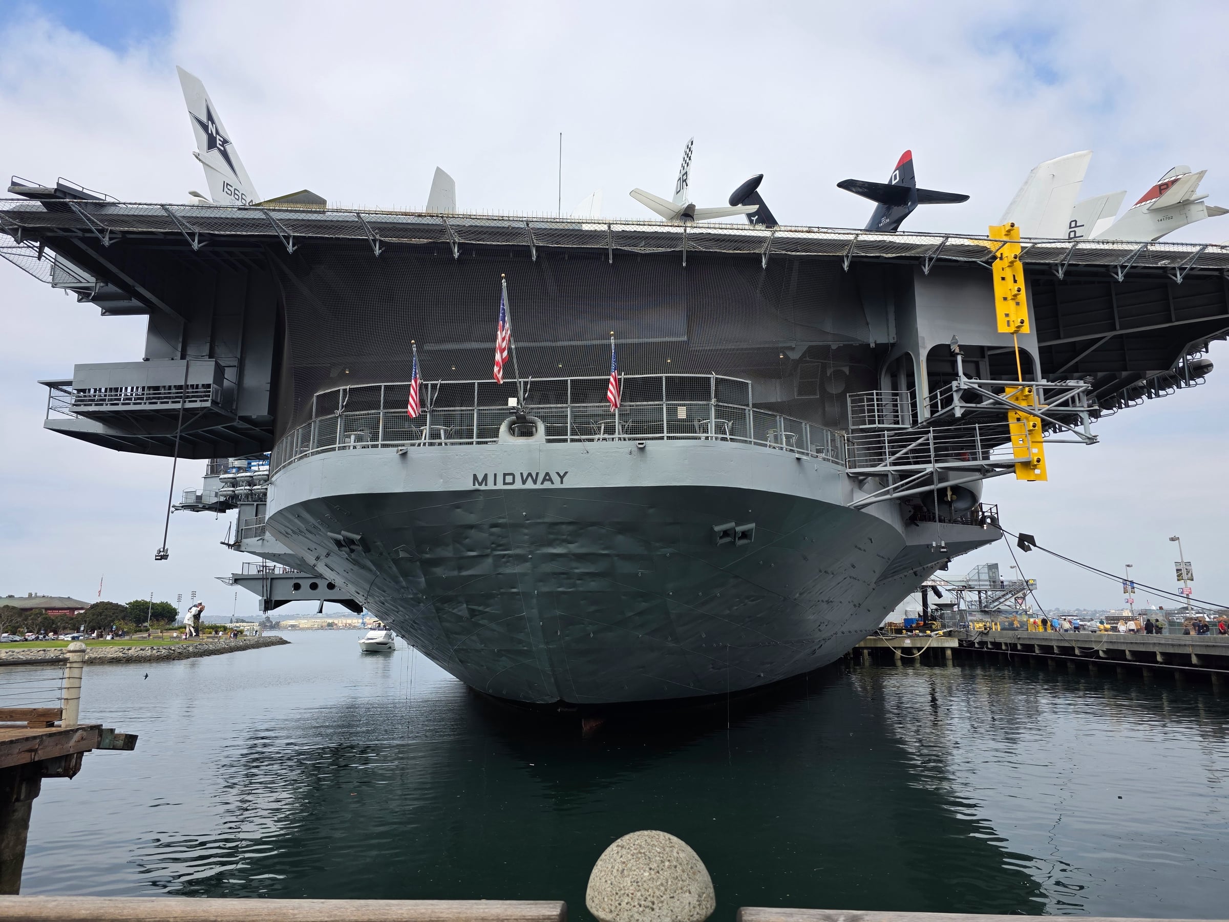 USS Midway from the waterfront.
