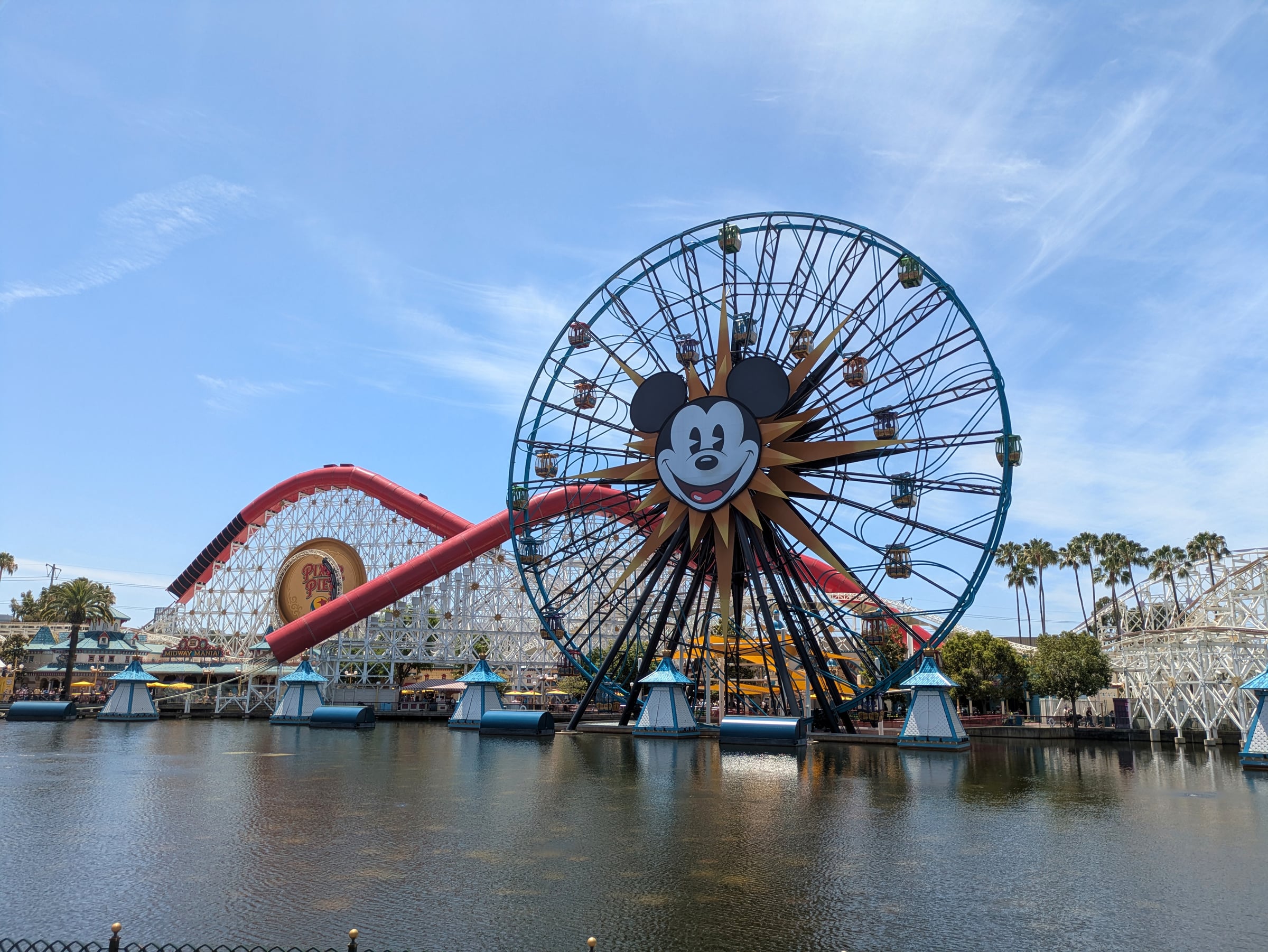Pixar Pier and the Incredicoaster.