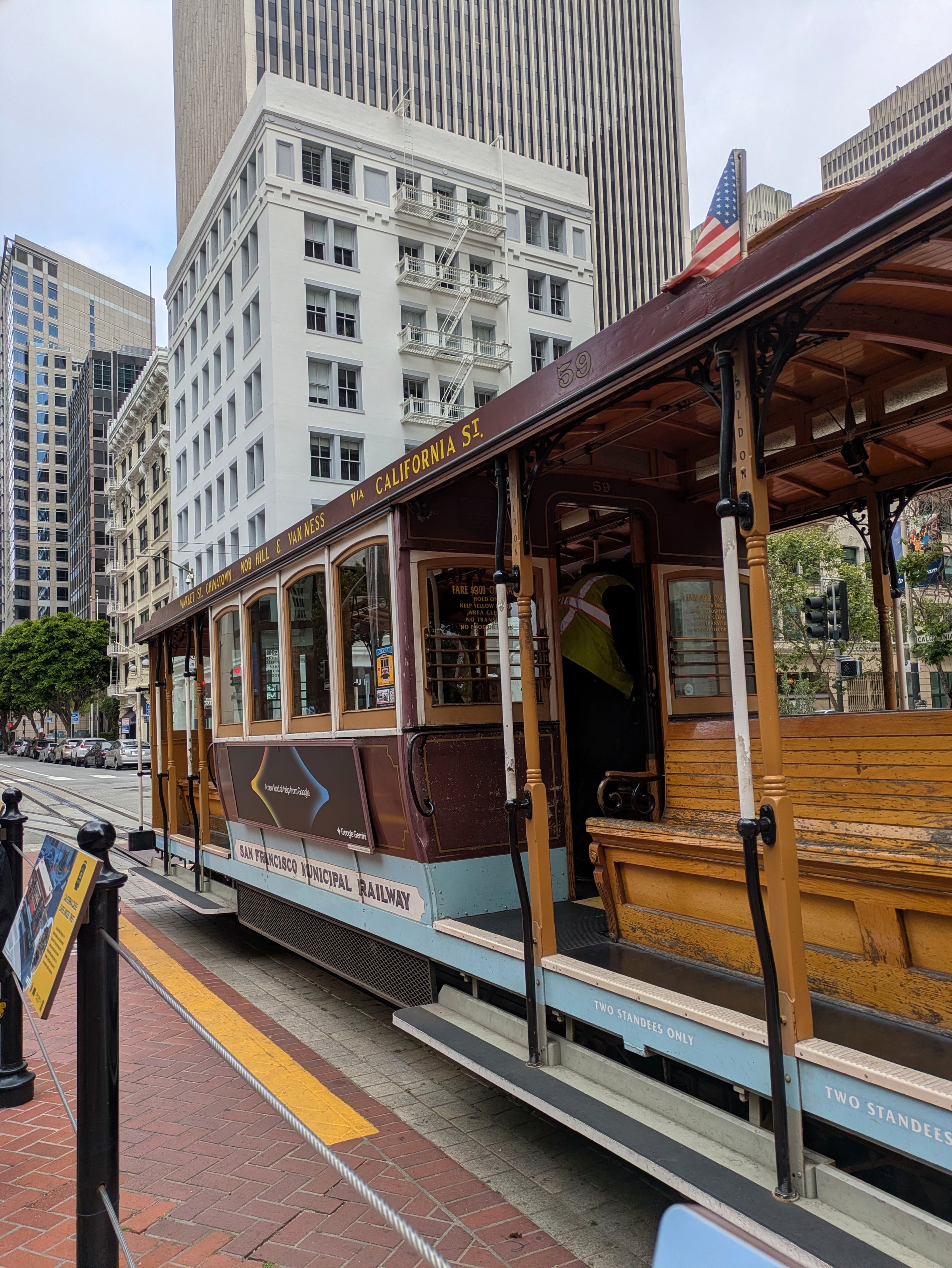 A San Francisco cable car.