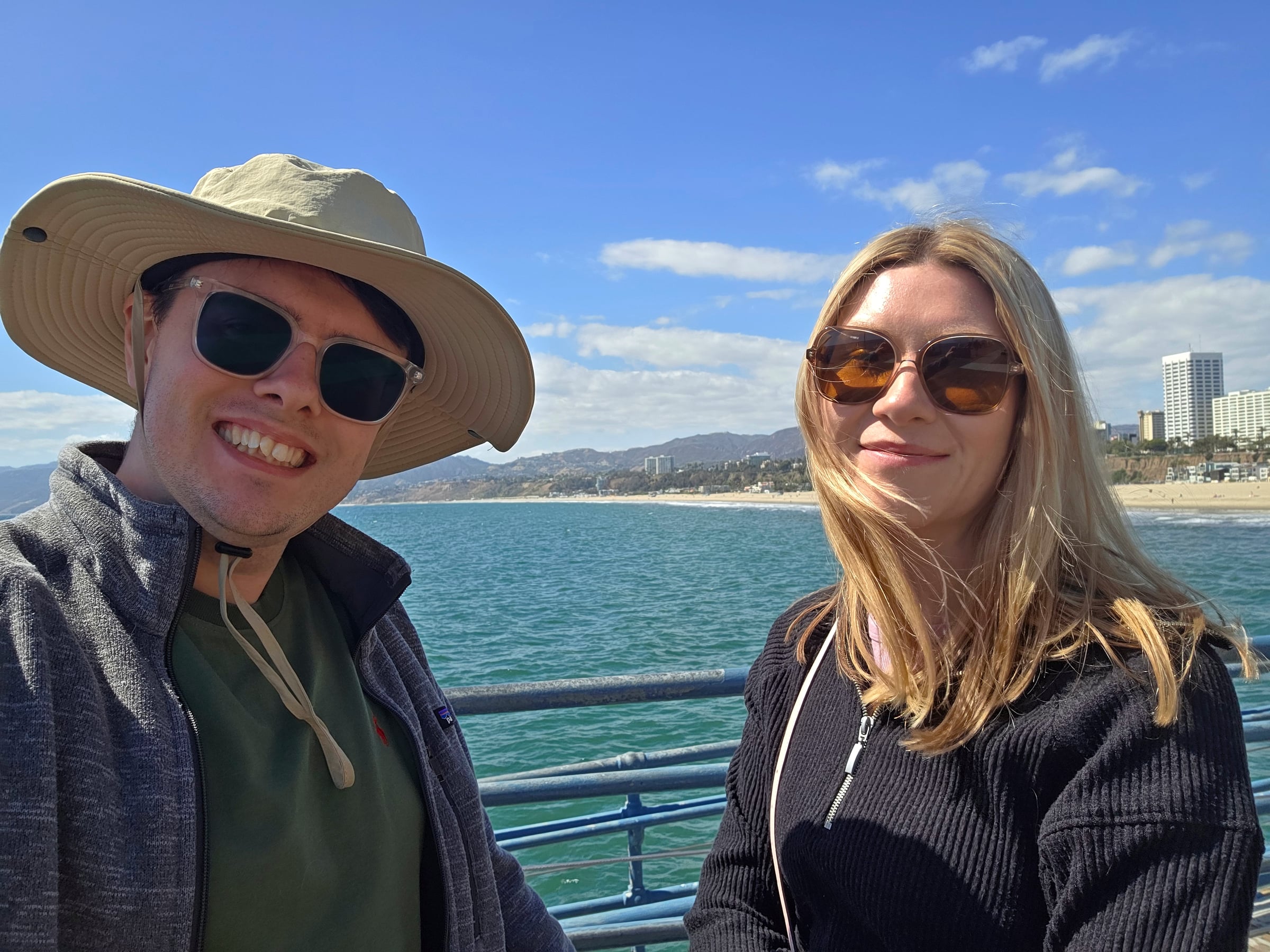 Together on Santa Monica Pier.