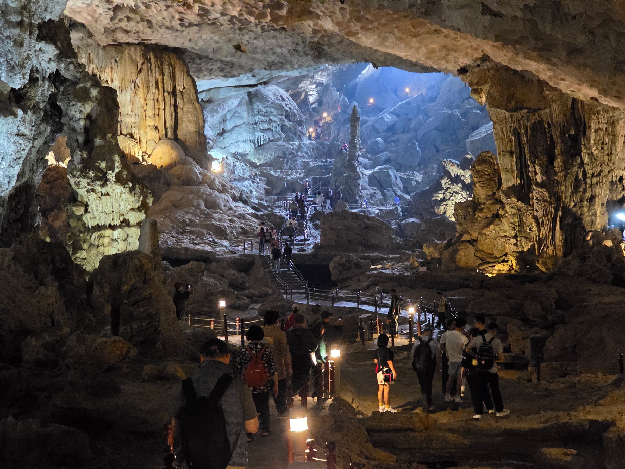 Inside Surprise Cave.