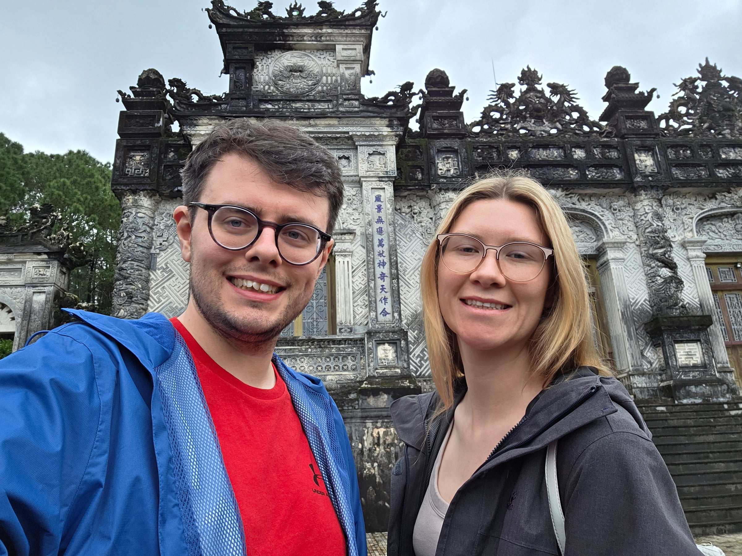 At Khai Dinh's tomb.