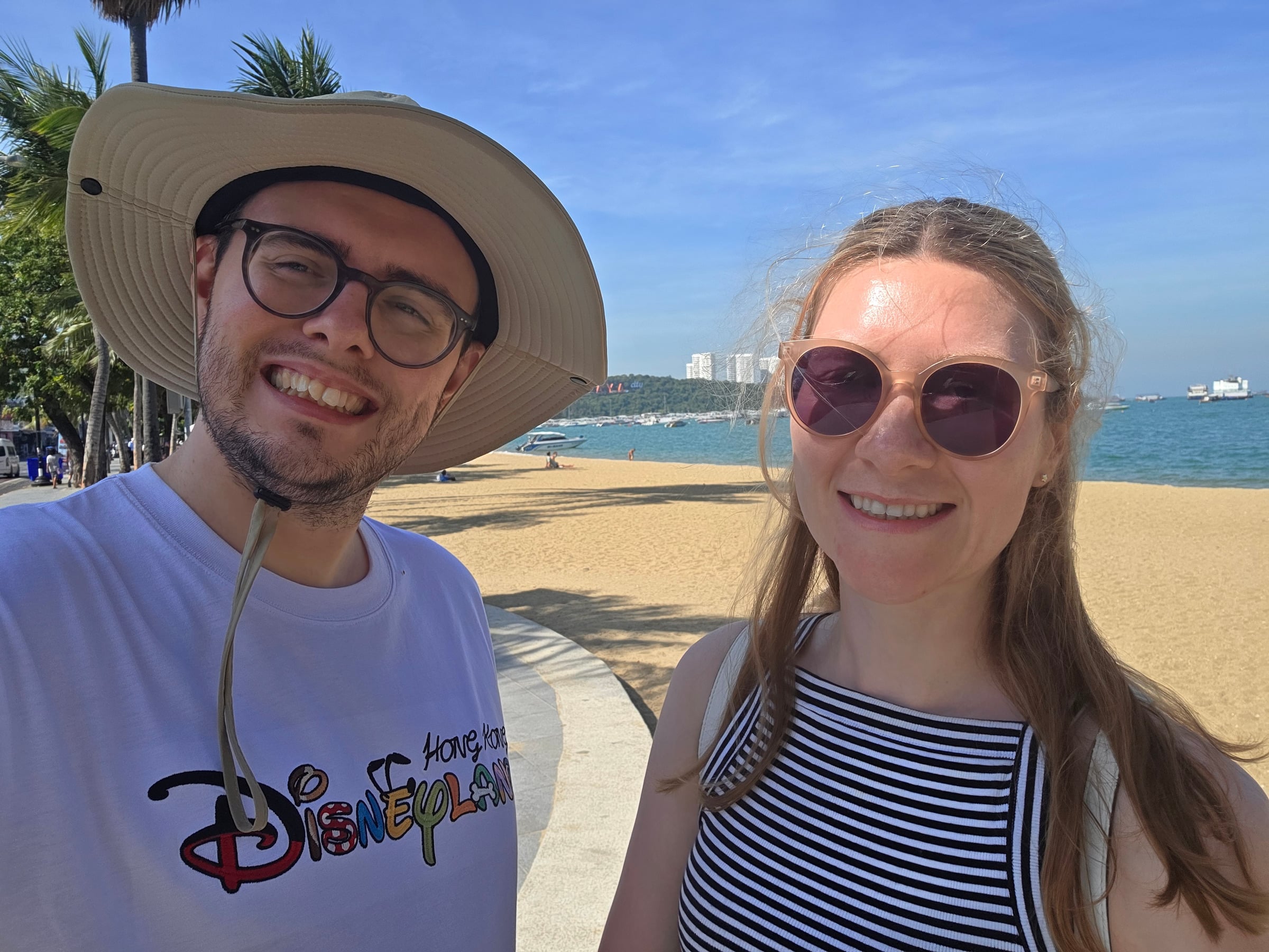 By the beach in Pattaya.