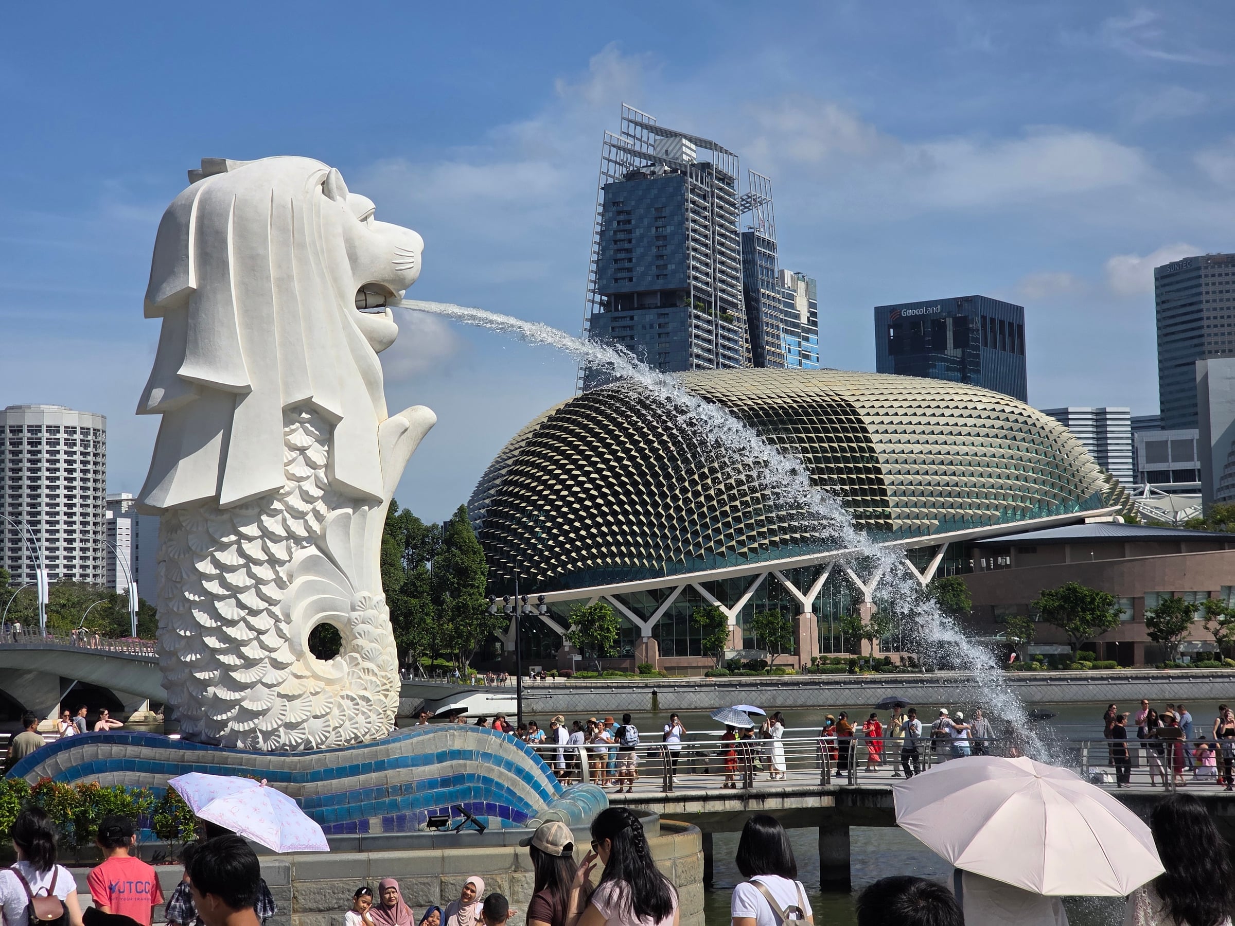 The Merlion on our final day in Singapore.